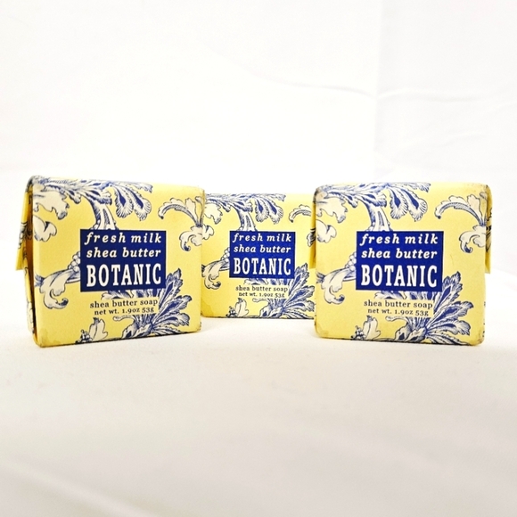 Greenwich Bay Trading Co. Fresh Milk Shea Butter Botanic Soap 3 Pack NWT - Picture 3 of 7